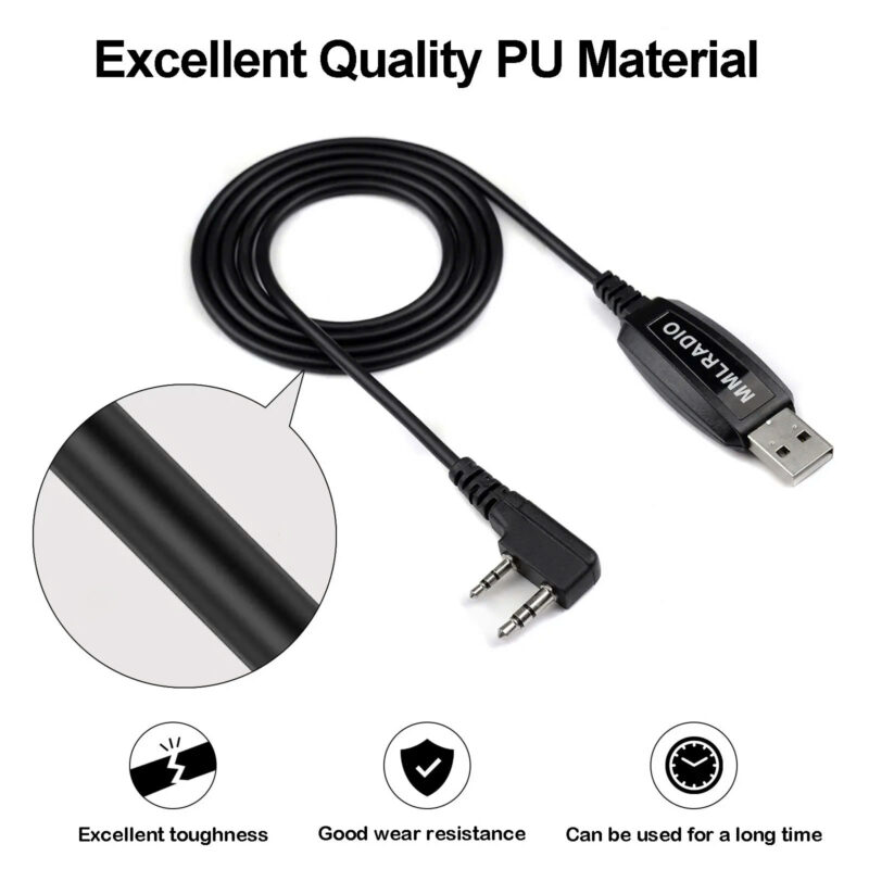 Cáp cài đặt USB cho máy tính JJCC kèm theo CD driver và phần mềm Baofeng cho bộ đàm hai chiều