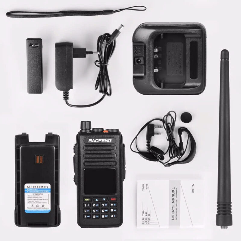 Bộ đàm 2019 Baofeng DMR Tier 2 DM-1702, có tùy chọn GPS, băng tần kép VHF UHF 136-174 & 400-470MHz.